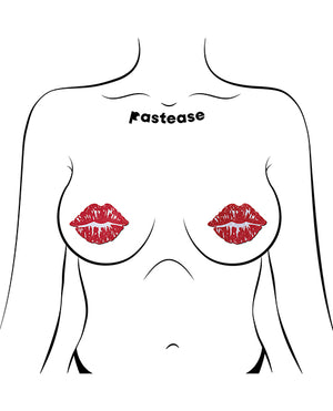 Pastease Pastease Premium Sparkle Kissing Lips - Red O/S - Image 3