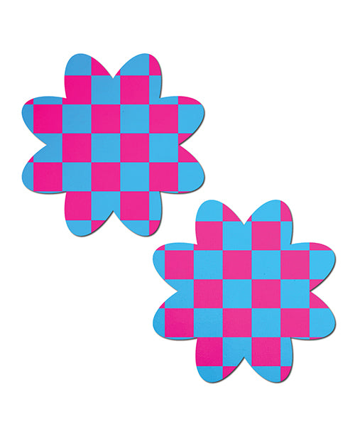 Pastease Neon Checkered Petal - Pink/Blue O/S - Image 2