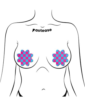 Pastease Neon Checkered Petal - Pink/Blue O/S - Image 3