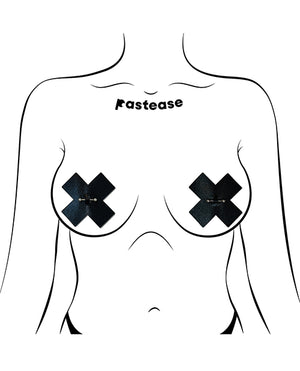 Pastease Pastease Pierced Liquid Black Cross w/Barbell Piercing - Black O/S - Image 3