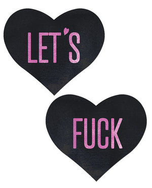 Pastease Pastease Let's Fuck Hearts - Black O/S - Image 2