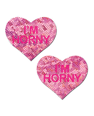 Pastease Pastease I'm Horny Heart - Pink/Red O/S - Image 3