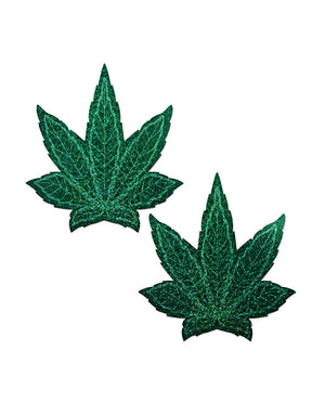 Pastease Pastease Coverage Glitter Pot Leaf- Green O/S - Image 2