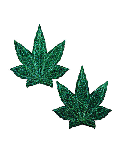 Pastease Pastease Coverage Glitter Pot Leaf- Green O/S - Image 2