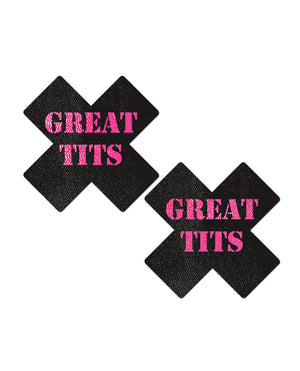 Pastease Pastease Great Tits Cross - Black/Pink O/S