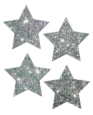 Pastease Pastease Petites Glitter Star - Silver O/S Pack of 2 Pair - Image 2