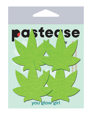 Pastease Pastease Petites Leaf - Glow in the Dark Green O/S Pack of 2 Pair