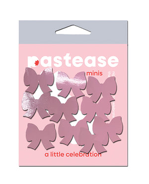 Pastease Pastease Mini Faux Leather Bows - Baby Pink Pack of 8