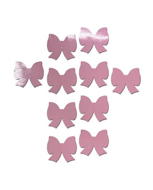 Pastease Pastease Mini Faux Leather Bows - Baby Pink Pack of 8 - Image 2