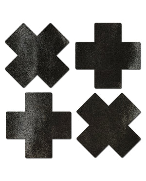 Pastease Pastease Premium Petites Liquid Cross - Black O/S Pack of 2 Pair - Image 2