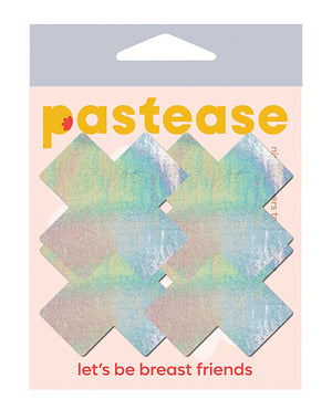 Pastease Pastease Premium Petites Holographic Plus X - Silver O/S Pack of 2 Pair