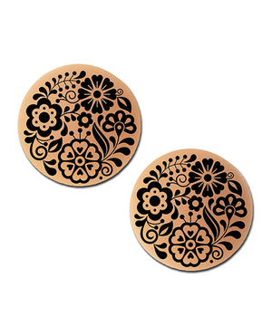 Pastease HALOS Silicone Floral Nipple Covers w/Travel Box - Bloom A-C Cup 10 or More Uses - Image 5