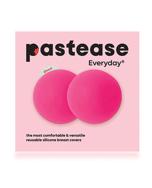 Pastease HALOS Silicone Nipple Covers w/Travel Box - Neon Pink A-C Cup 10 or More Uses - Image 2
