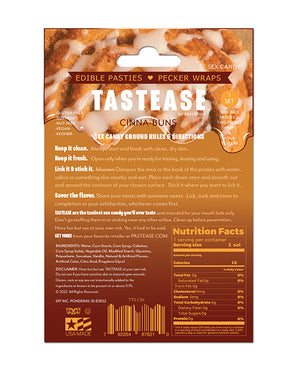 Pastease Pastease Tastease Edible Pasties &amp; Pecker Wraps - Cinna-Buns O/S - Image 2