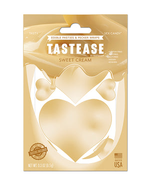 Pastease Pastease Tastease TEdible Pasties &amp; Pecker Wraps - Sweet Cream O/S