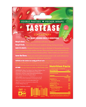 Pastease Pastease Tastease Edible Pasties &amp; Pecker Wraps - Strawberry O/S - Image 2