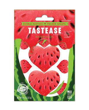 Pastease Pastease Tastease Edible Pasties &amp; Pecker Wraps - Watermelon O/S