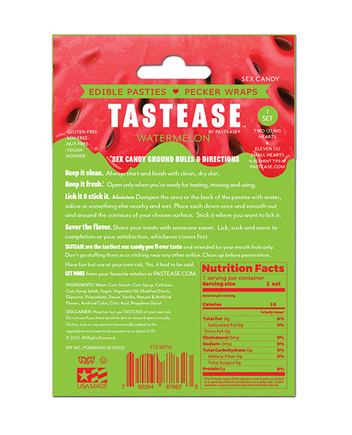 Pastease Pastease Tastease Edible Pasties &amp; Pecker Wraps - Watermelon O/S - Image 2