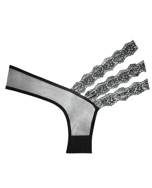 Adore Adore Sheer &amp; Lace Wild Orchid Panty Black O/S - Image 2