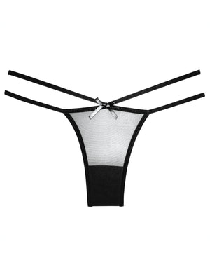 Adore Adore Sheer Naughty Vanilla Panty Black O/S - Image 3
