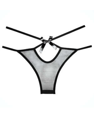 Adore Adore Sheer Naughty Vanilla Panty Black O/S