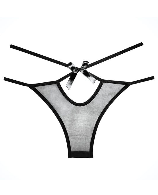 Adore Adore Sheer Naughty Vanilla Panty Black O/S