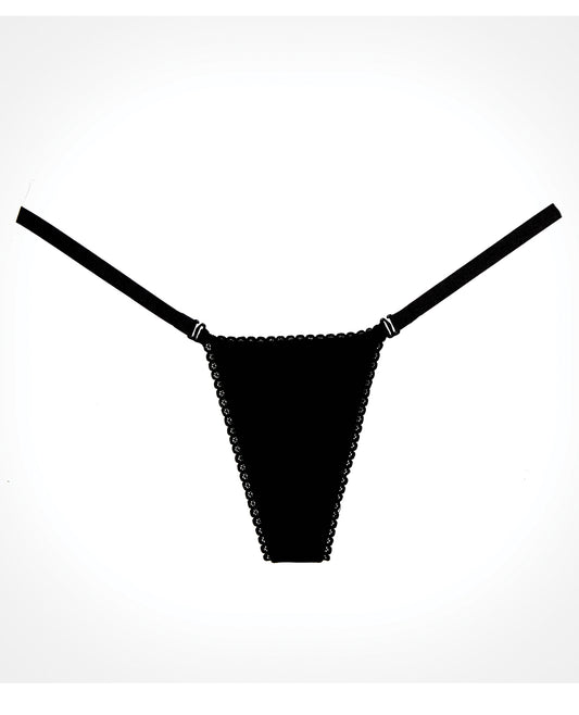 Adore Adore Between the Cheats Wetlook Panty Black O/S - Image 2