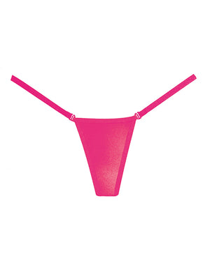 Adore Adore Between the Cheats Wetlook Panty Hot Pink O/S - Image 3