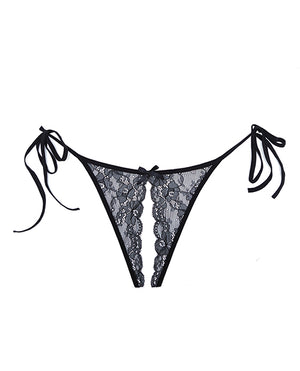Adore Adore Sugar Tie Side Open Lace Panty Black O/S - Image 4