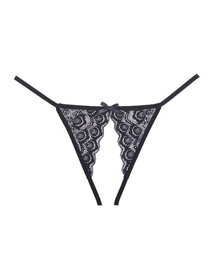 Adore Adore Luv Web Strappy Open Front Panty Black O/S - Image 3