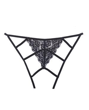 Adore Adore Luv Web Strappy Open Front Panty Black O/S - Image 4