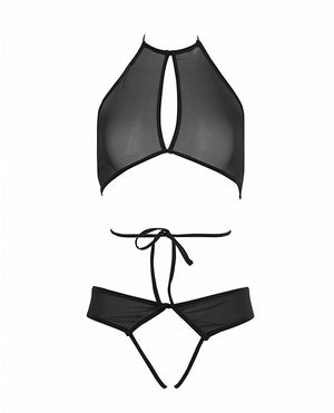 Allure Allure Marley Mesh Peek A Boo Top &amp; Open Panty Black S/M - Image 4