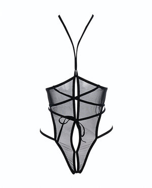 Allure Allure Nicola Open Cup Mesh Teddy Black L/XL - Image 4