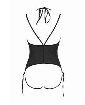 Allure Allure Angelina Sheer Mesh Under Bust Teddy Black L/XL - Image 5