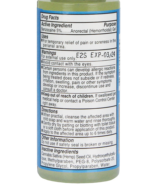 Butt Eze Butt Eze Desensitizing Lubricant w/Hemp Seed Oil - 2 oz