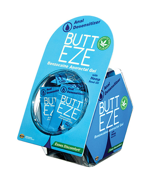 Butt Eze Butt Eze Desensitizing Lubricant w/Hemp Seed Oil Sample Packet - Bowl of 50