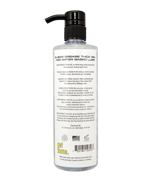 H2O Elbow Grease H2O Classic/Thick Gel - 16 oz Pump - Image 2