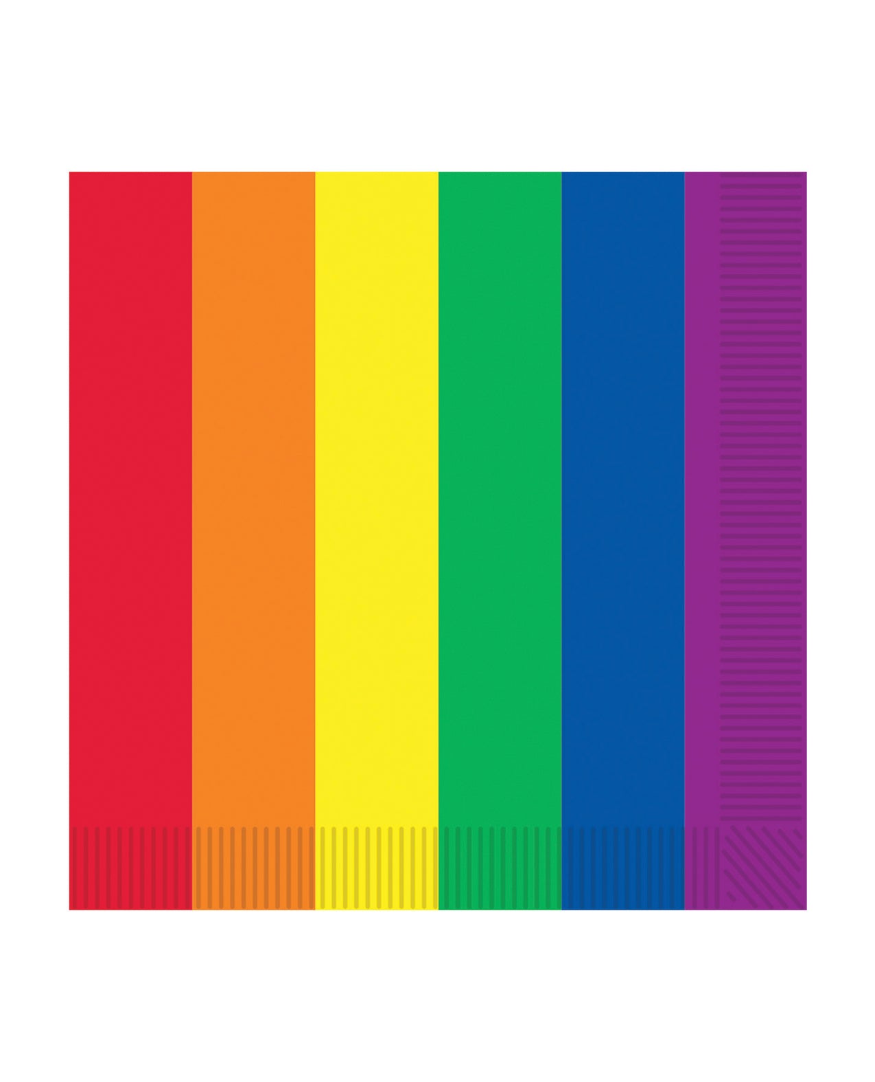Beistle Pride Luncheon Napkins - Rainbow Pack of 16