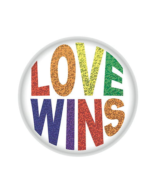 Beistle Love Wins Button