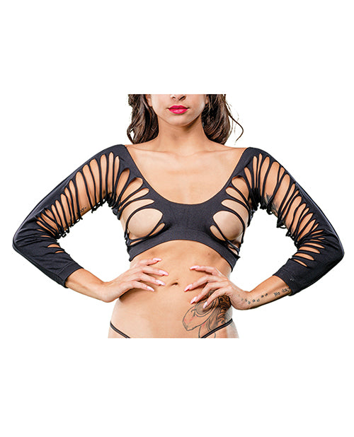 Beverly Hills Naughty Girl Beverly Hills Naughty Girl Crotchless Side Straps Leggings Black O/S - Image 2