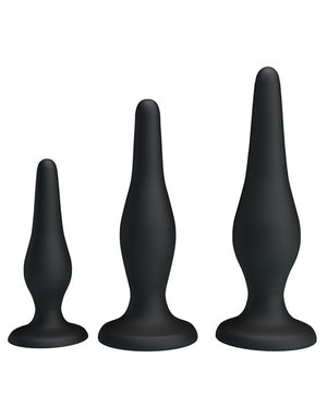 Pretty Love Pretty Love Beginner's Mini Anal Kit - Black Set of 3