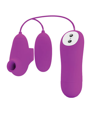 Pretty Love Pretty Love Suction &amp; Vibro Bullets - Fuchsia - Image 2