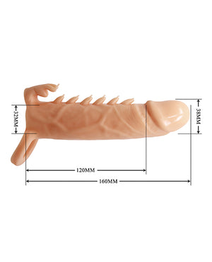 Pretty Love Pretty Love Emmitt 6.3" Penis Sleeve - Ivory - Image 5