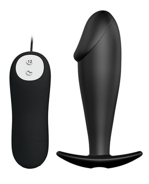 Pretty Love Pretty Love Vibrating Penis Shaped Butt Plug - Black - Image 2