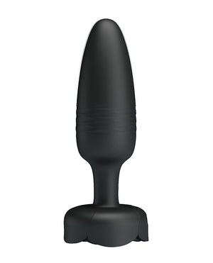Pretty Love Tarion Thrusting Butt Plug w/Multi Color Bottom Light - Black - Image 2