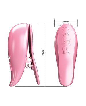 Pretty Love Pretty Love Leaf Wireless Vibrating Nipple Clamps - Pink - Image 5
