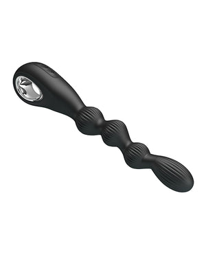 Pretty Love Pretty Love Federer Vibrating Beaded Anal Probe - Black - Image 4