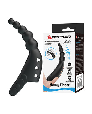 Pretty Love Jordin Beaded Finger Vibe - Black