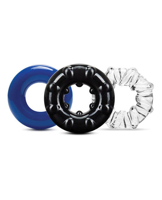 Stay Hard Blush Stay Hard Triple Stretch Cock Rings - Pack of 3