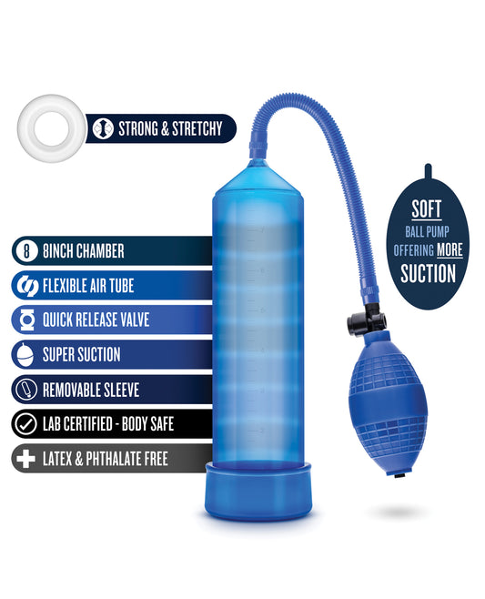 Blush Novelties Blush Performance VX101 Male Enhancement Pump - Blue